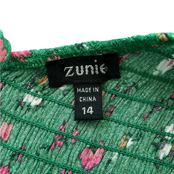 Zunie Kids' One-Shoulder Floral Print Romper Size 14 - Picture 5 of 5